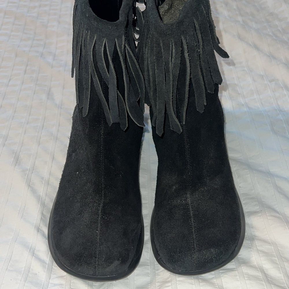 SUEDE FRINGED BOOTIE - Picture 6 of 8